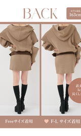 モデル：163cm（着用サイズ：FREE/F-L　着用カラー：MOC）