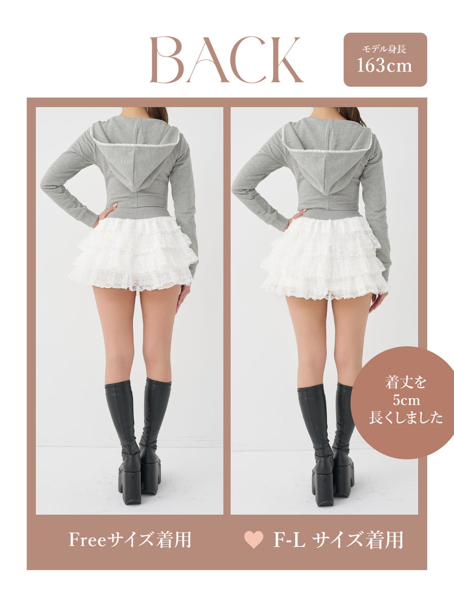 モデル：163cm（着用サイズ：FREE/F-L　着用カラー：GRY）