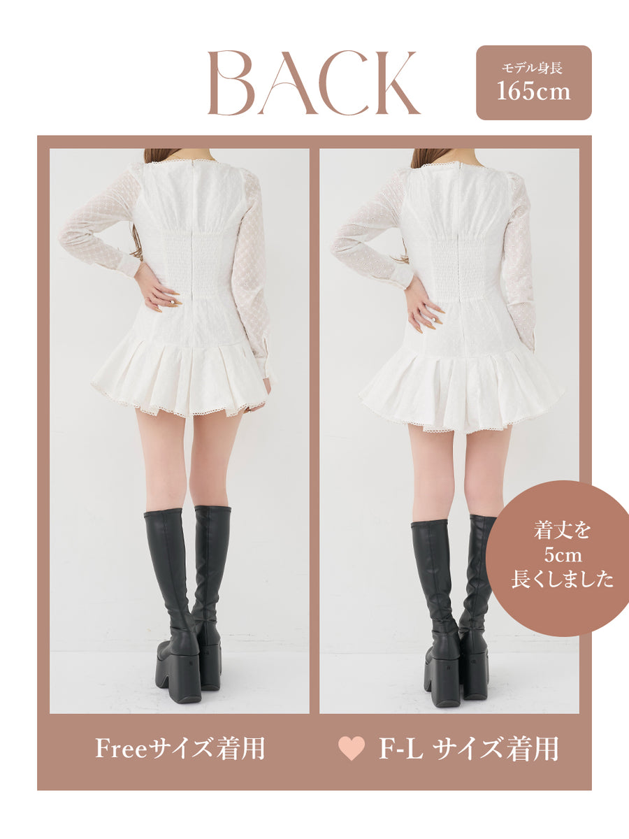 モデル：165cm（着用サイズ：FREE/F-L　着用カラー：WHT）