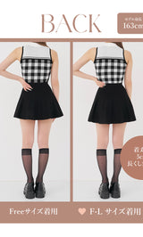 モデル：163cm（着用サイズ：FREE/F-L　着用カラー：BLK）