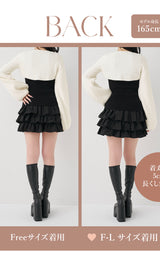 モデル：165cm（着用サイズ：FREE/F-L　着用カラー：BLK）