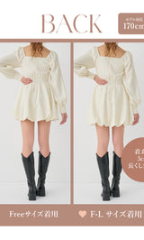 モデル：170cm（着用サイズ：FREE/F-L　着用カラー：IVO）