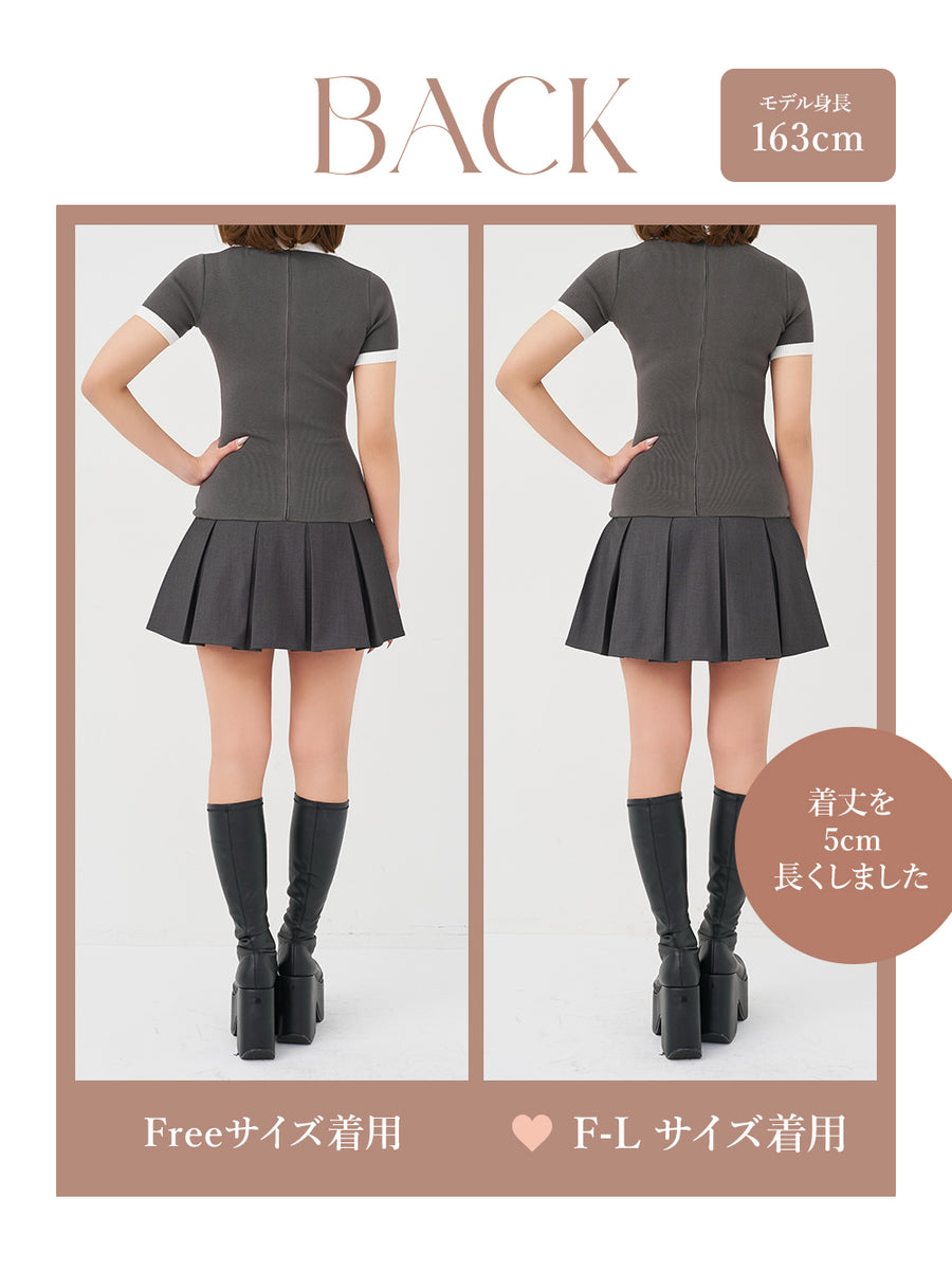モデル：163cm（着用サイズ：FREE/F-L　着用カラー：GRY）