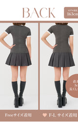 モデル：163cm（着用サイズ：FREE/F-L　着用カラー：GRY）