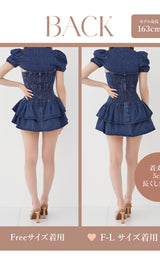 モデル：163cm（着用サイズ：FREE/F-L　着用カラー：BLU）
