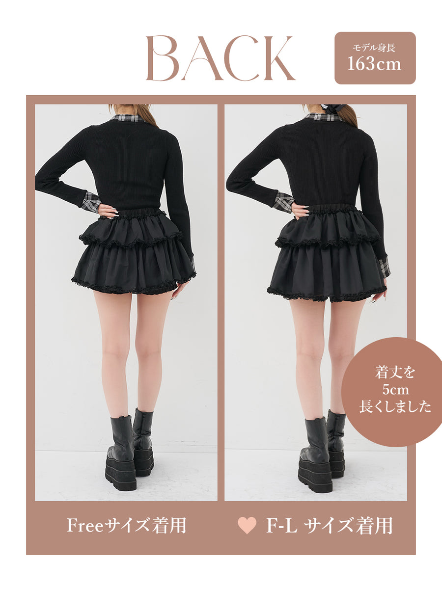 モデル：163cm（着用サイズ：FREE/F-L　着用カラー：BLK）