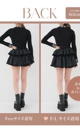 モデル：163cm（着用サイズ：FREE/F-L　着用カラー：BLK）