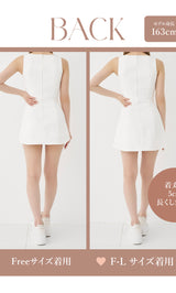 モデル：163cm（着用サイズ：FREE/F-L　着用カラー：WHT）