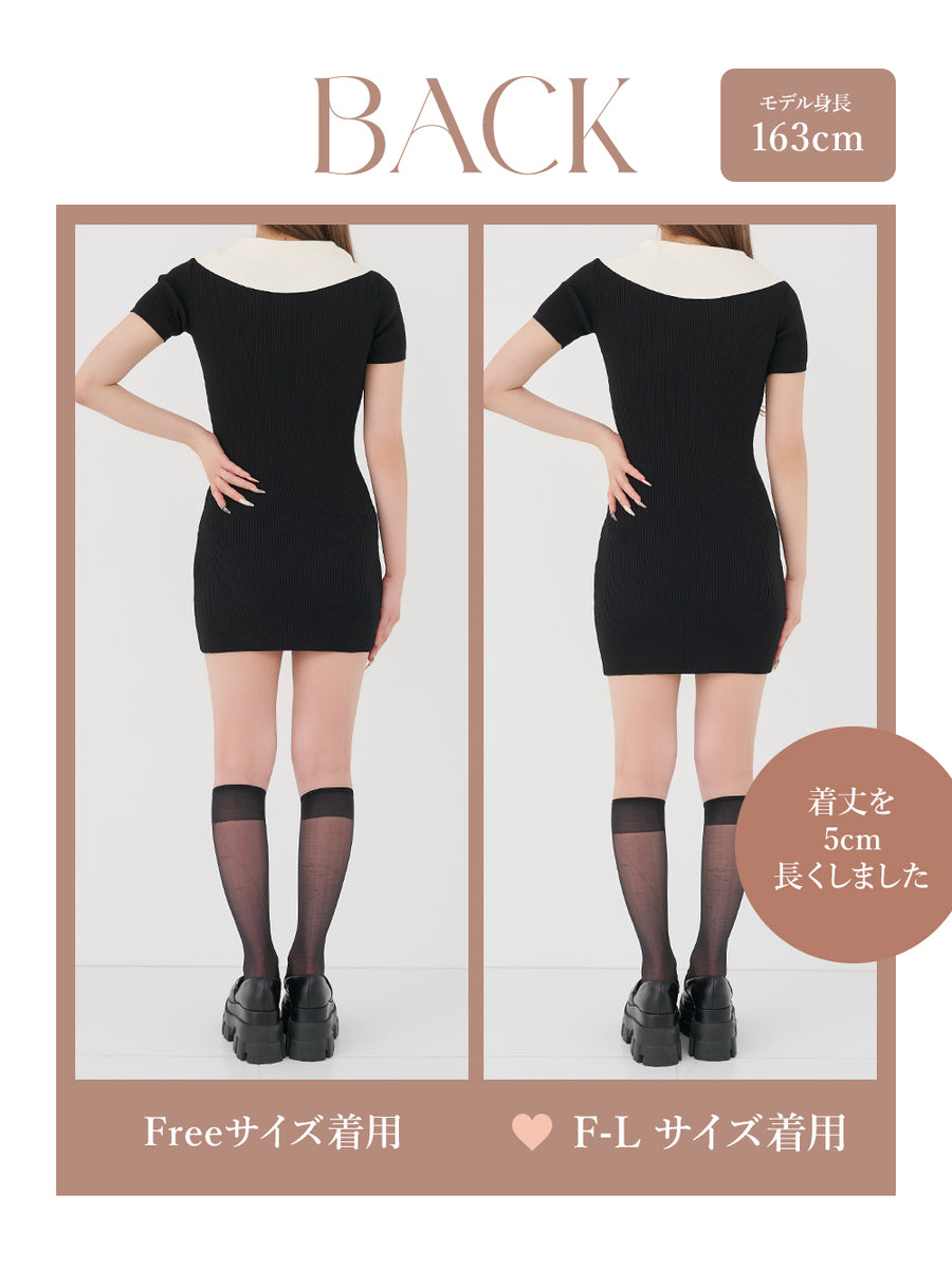 モデル：163cm（着用サイズ：FREE/F-L　着用カラー：BLK）