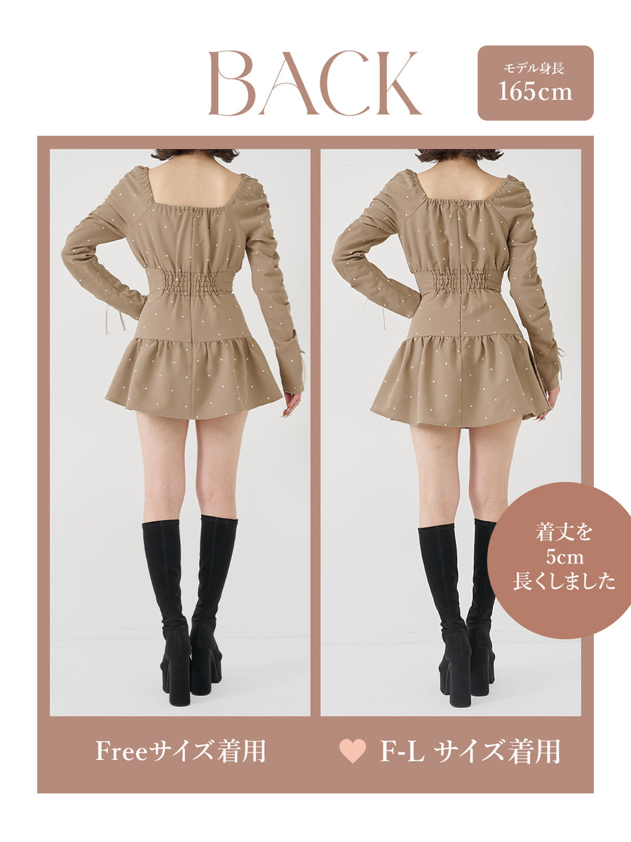 モデル：165cm（着用サイズ：FREE/F-L　着用カラー：BEG）
