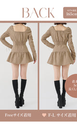 モデル：165cm（着用サイズ：FREE/F-L　着用カラー：BEG）