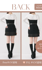 モデル：165cm（着用サイズ：FREE/F-L　着用カラー：BLK）