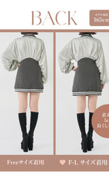 モデル：165cm（着用サイズ：FREE/F-L　着用カラー：C-GRY）