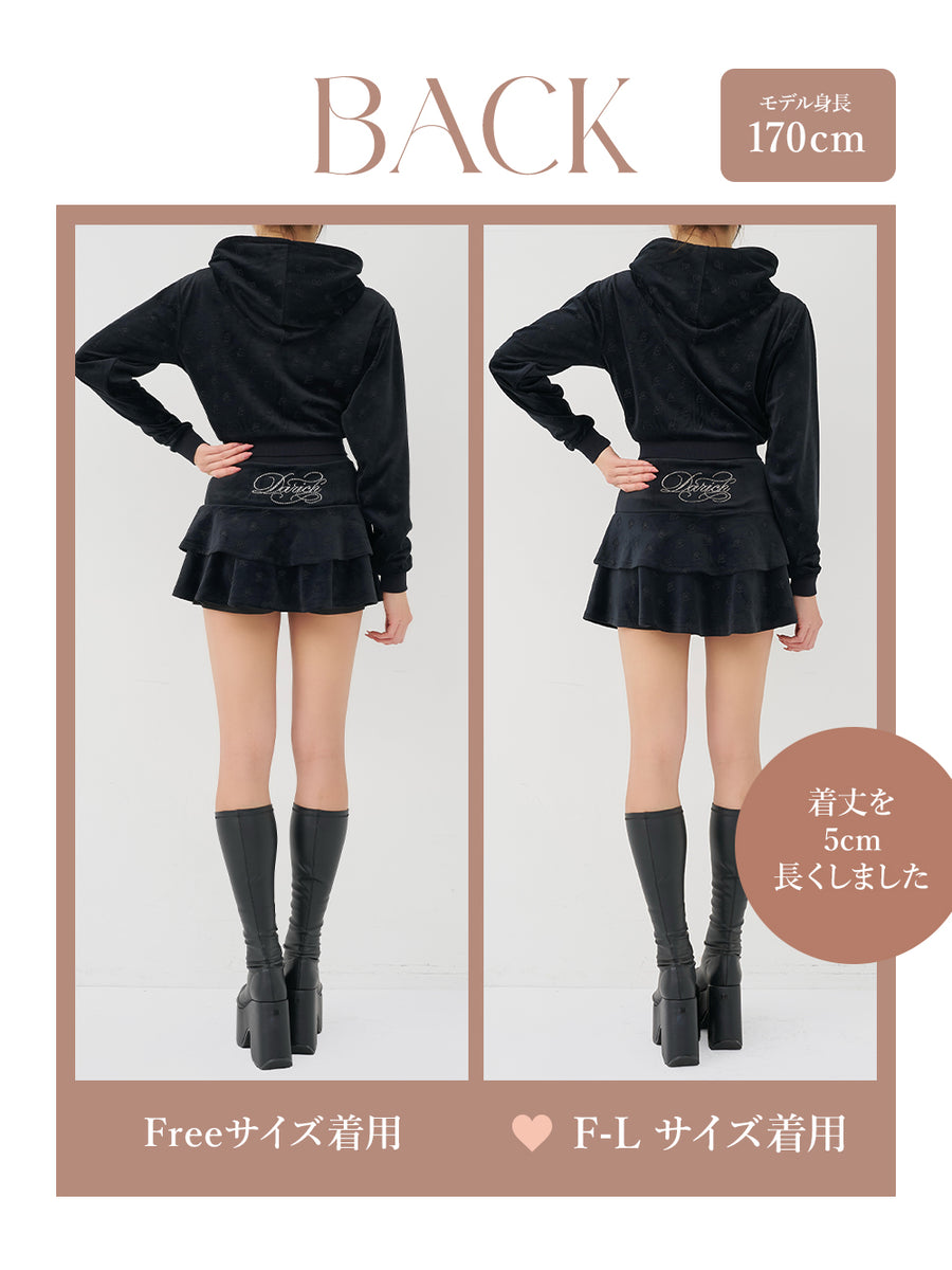 モデル：170cm（着用サイズ：FREE/F-L　着用カラー：BLK）