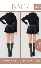 モデル：170cm（着用サイズ：FREE/F-L　着用カラー：BLK）