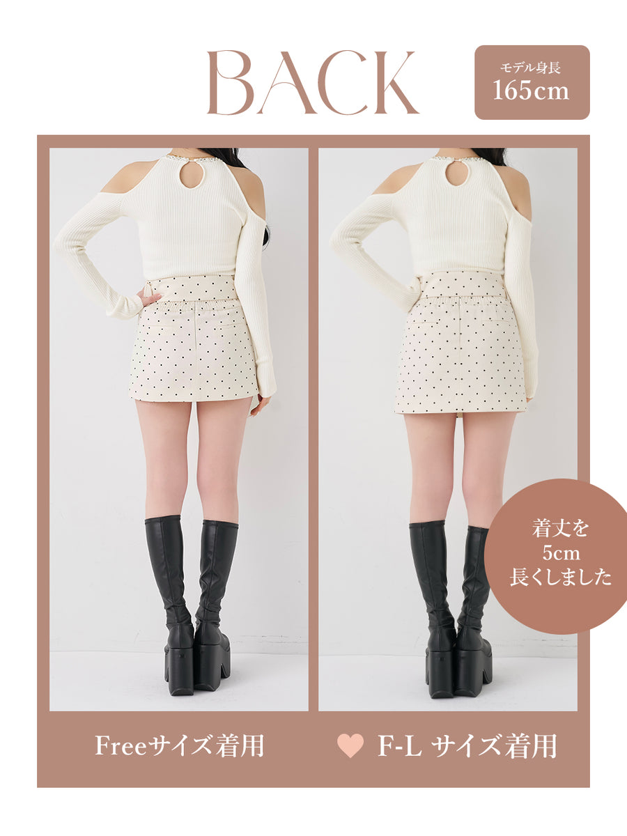モデル：165cm（着用サイズ：FREE/F-L　着用カラー：WHT）