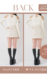 シェイプラインベルトドットミニスカート – Darich (ダーリッチ)