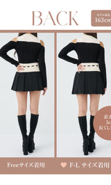 モデル：163cm（着用サイズ：FREE/F-L　着用カラー：BLK）