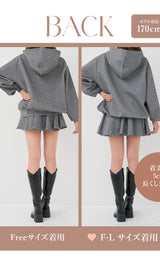 モデル：170cm（着用サイズ：FREE/F-L　着用カラー：GRY）