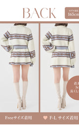 モデル：165cm（着用サイズ：FREE/F-L　着用カラー：IVO）
