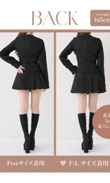 モデル：165cm（着用サイズ：FREE/F-L　着用カラー：BLK）