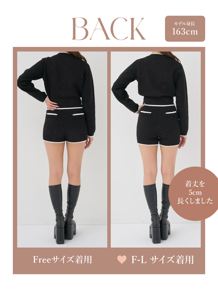 モデル：163cm（着用サイズ：FREE/F-L　着用カラー：BLK）
