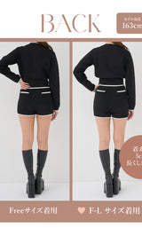 モデル：163cm（着用サイズ：FREE/F-L　着用カラー：BLK）