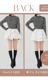モデル：165cm（着用サイズ：FREE/F-L　着用カラー：BLK）