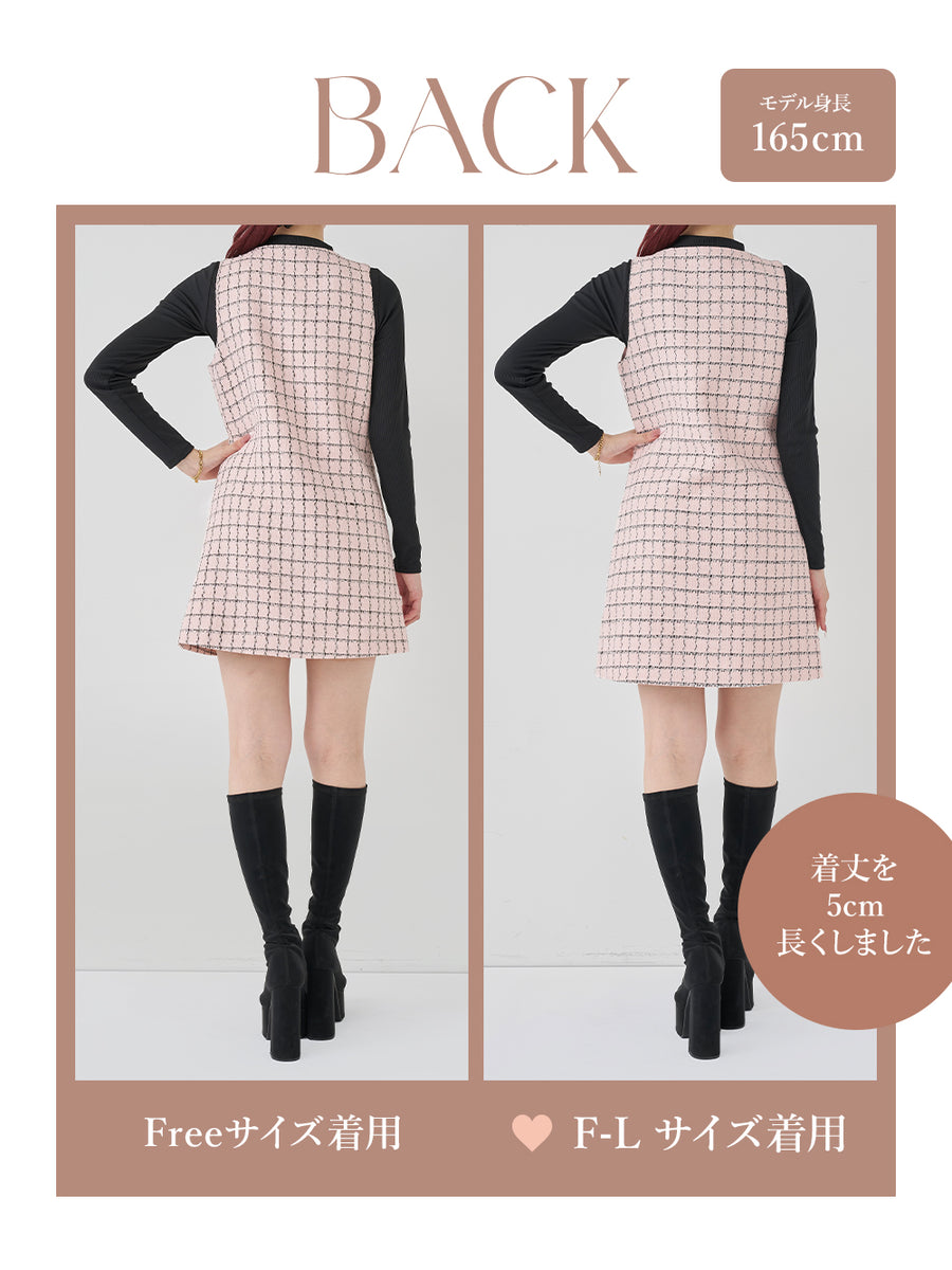 モデル：165cm（着用サイズ：FREE/F-L　着用カラー：PNK）