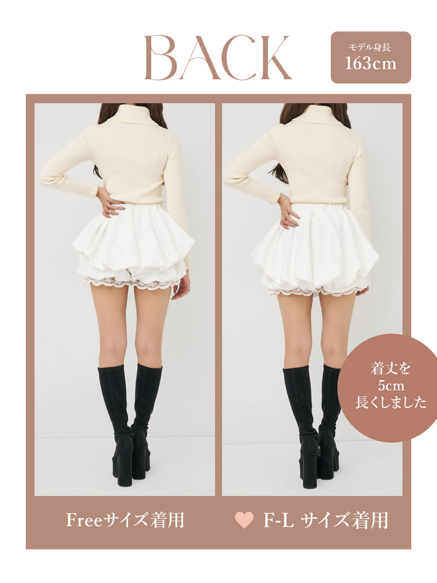 モデル：163cm（着用サイズ：FREE/F-L　着用カラー：WHT）