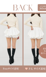 モデル：163cm（着用サイズ：FREE/F-L　着用カラー：WHT）