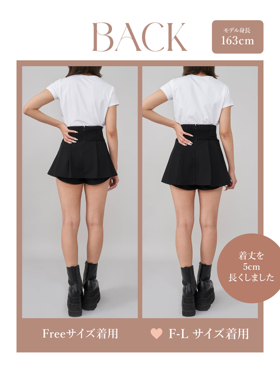モデル：163cm（着用サイズ：FREE/F-L　着用カラー：BLK）