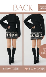 モデル：163cm（着用サイズ：FREE/F-L　着用カラー：BLK）