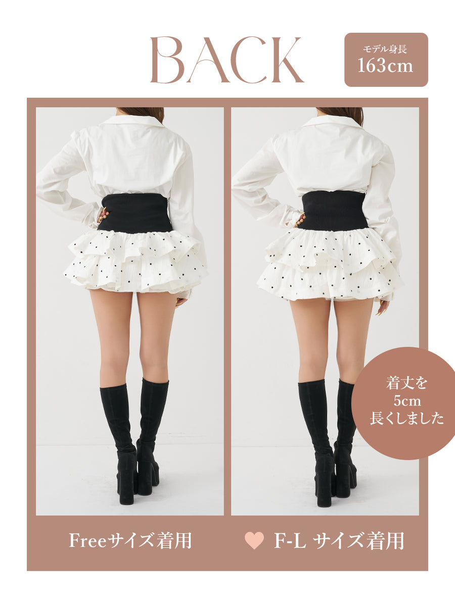 モデル：163cm（着用サイズ：FREE/F-L　着用カラー：BLK）