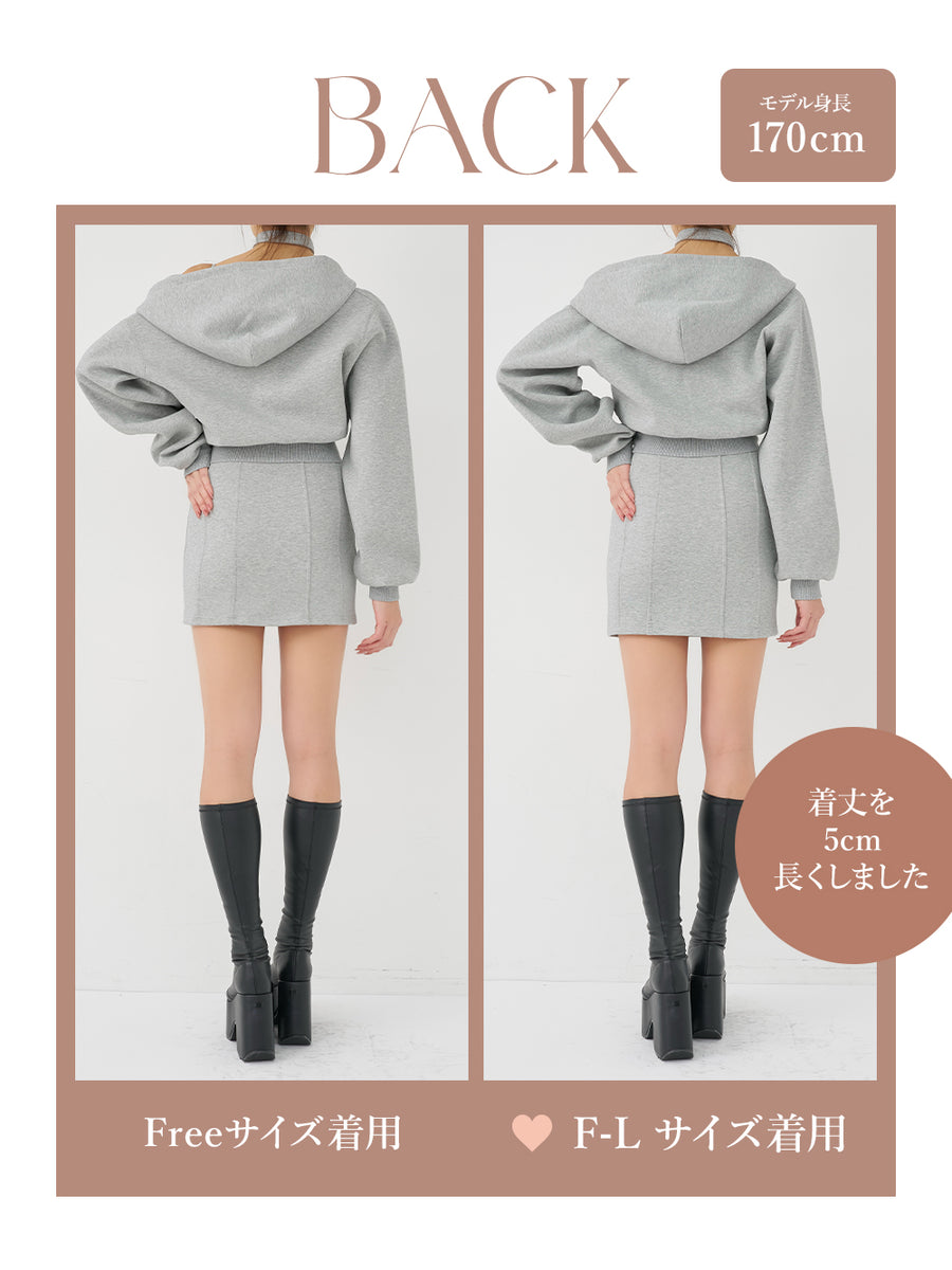 モデル：170cm（着用サイズ：FREE/F-L　着用カラー：GRY）
