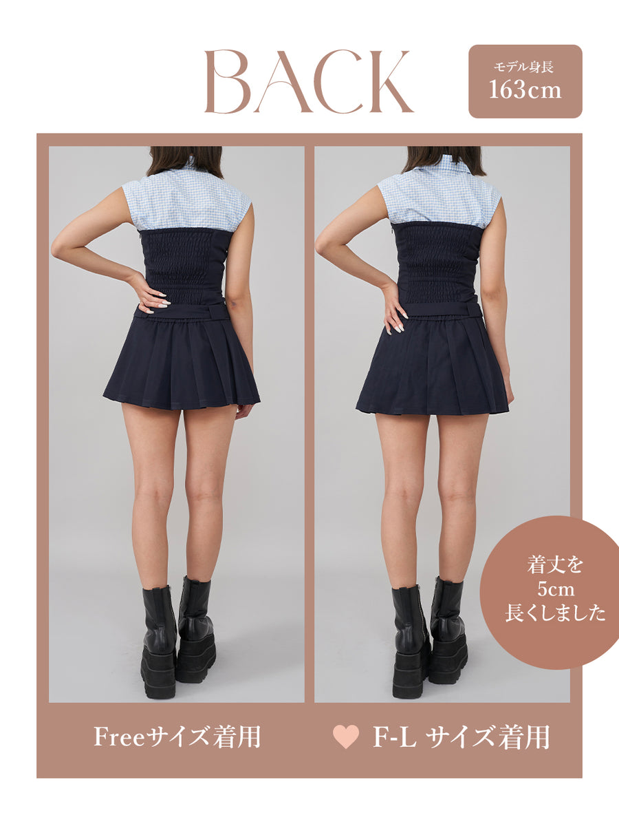 モデル：163cm（着用サイズ：FREE/F-L　着用カラー：NVY）