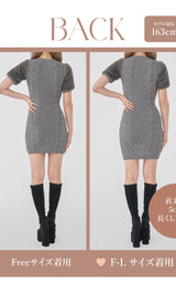 モデル：163cm（着用サイズ：FREE/F-L　着用カラー：BLK）