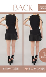 モデル：163cm（着用サイズ：FREE/F-L　着用カラー：BLK)
