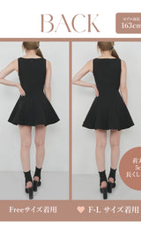 モデル：163cm（着用サイズ：FREE/F-L　着用カラー：BLK）