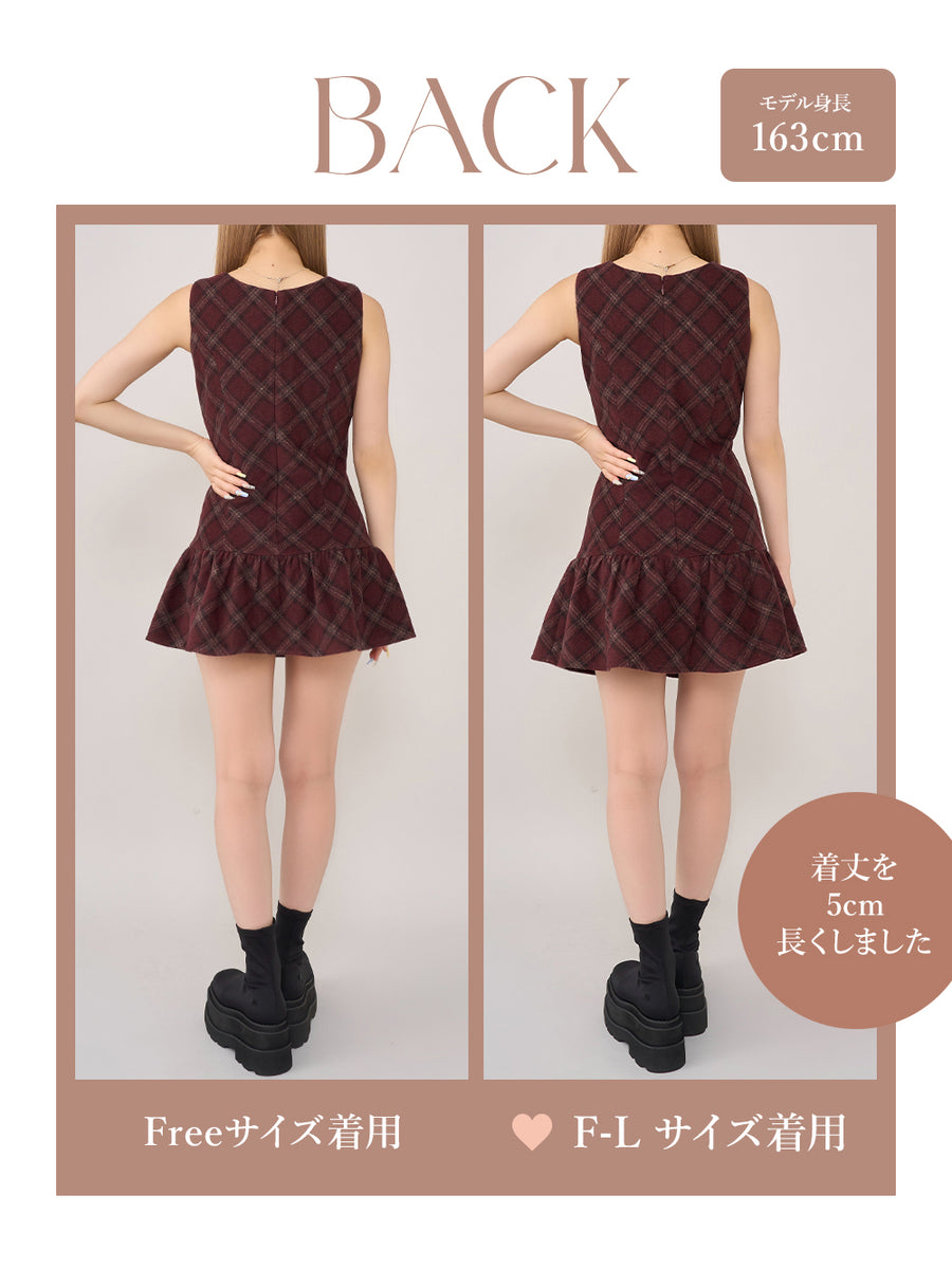 モデル：163cm（着用サイズ：FREE/F-L　着用カラー：BRD）