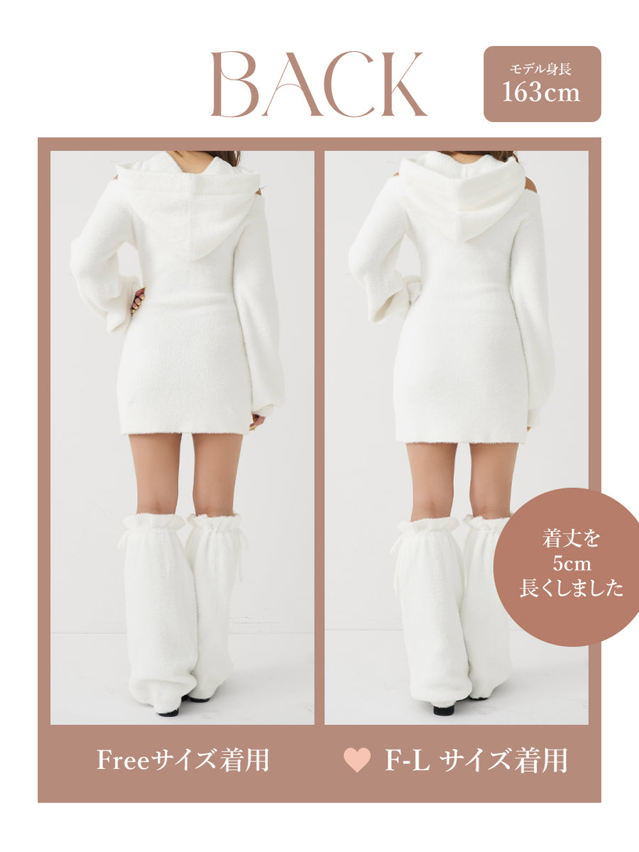 モデル：163cm（着用サイズ：FREE/F-L　着用カラー：WHT）