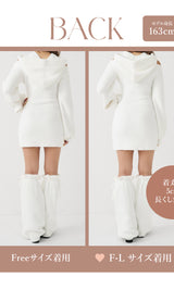 モデル：163cm（着用サイズ：FREE/F-L　着用カラー：WHT）