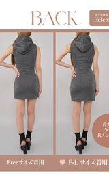 モデル：163cm（着用サイズ：FREE/F-L　着用カラー：C-GRY）
