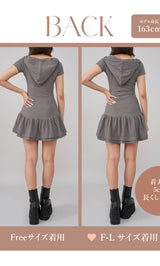 モデル：163cm（着用サイズ：FREE/F-L　着用カラー：GRY）
