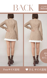 モデル：163cm（着用サイズ：FREE/F-L　着用カラー：BRN）