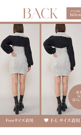 モデル：163cm（着用サイズ：FREE/F-L　着用カラー：GRY）