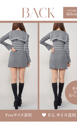 モデル：163cm（着用サイズ：FREE/F-L　着用カラー：GRY）