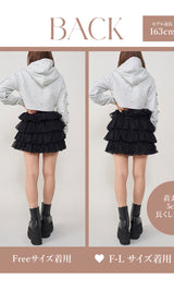 モデル：163cm（着用サイズ：FREE/F-L　着用カラー：BLK）