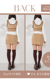 モデル：163cm（着用サイズ：FREE/F-L　着用カラー：BEG）