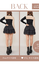モデル：163cm（着用サイズ：FREE/F-L　着用カラー：BLK）